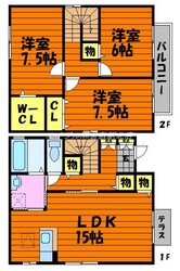 ハートハウス　Ａ棟の物件間取画像